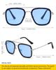 Classic Retro Square Eyeglasses Sunglasses Metal Sunglasses [SHEEN KELLY] Men's