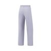 Li Ning Comfortable Simple Versatile Thick Straight Leg Fleece Lined Warm Knitted Sports Pants Women bottoms Misty-Purple AYKV718-5