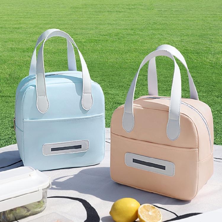 Lovely Lunch Box Portable Lunch Case Thermal Insulated Bag Reusable Lunch Bag Simple Coolers Bag for School