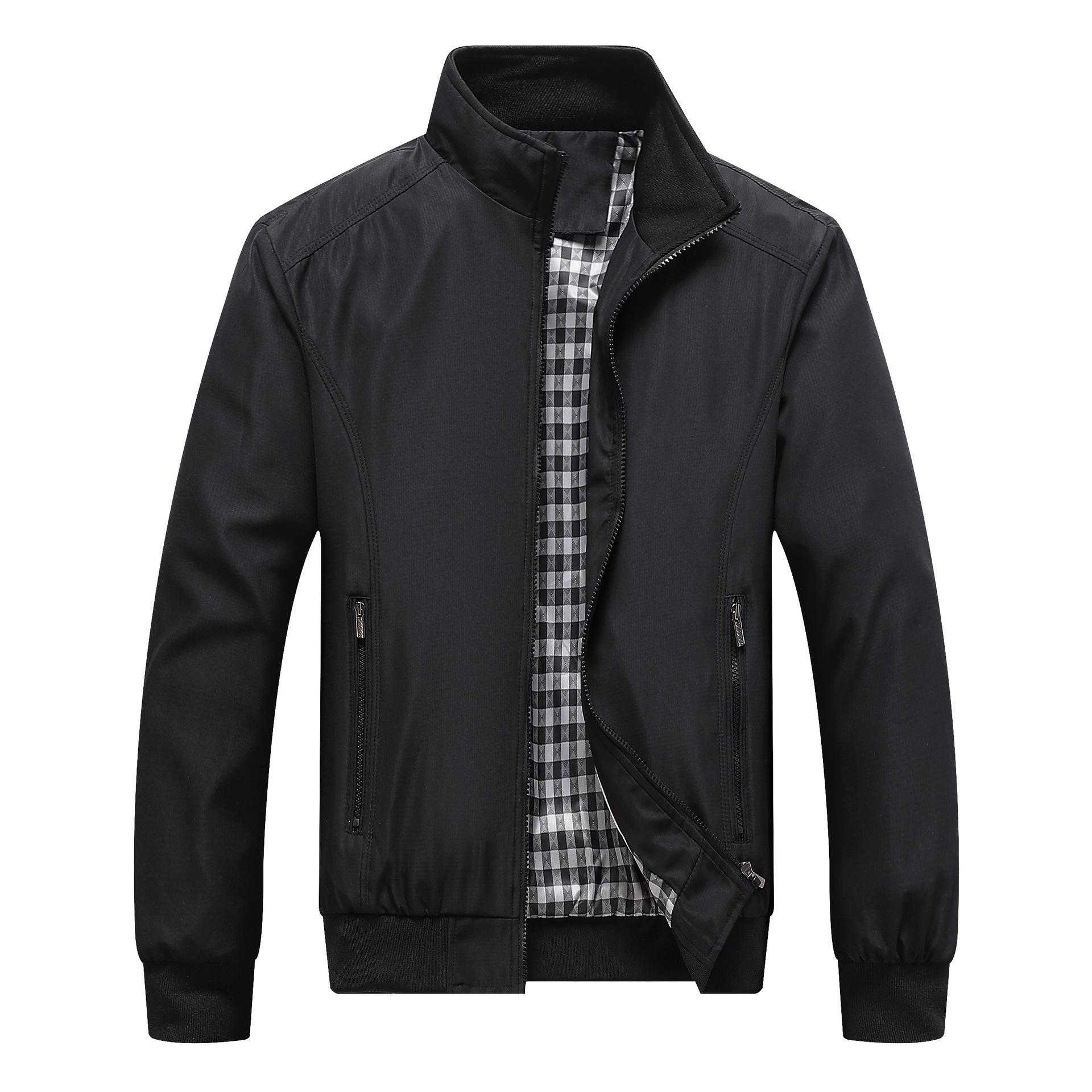 

Мужская деловая куртка с тонким воротником-стойкой, повседневная, весна и осень, мужское свободное пальто большого размера 4XL