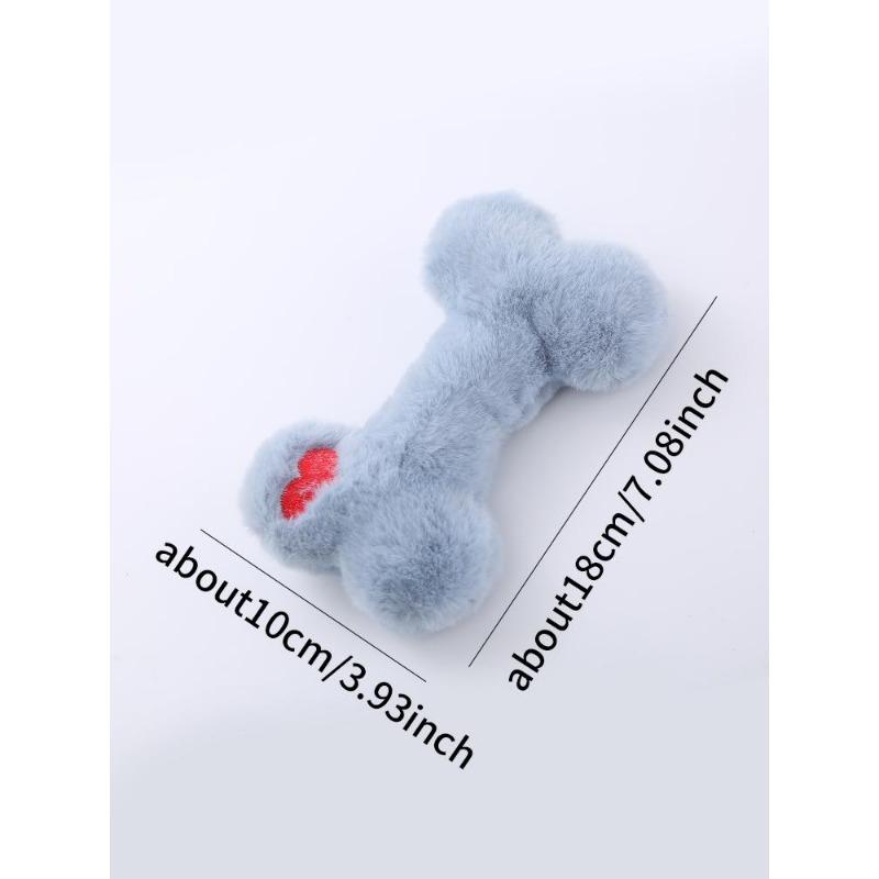 

Милые плюшевые вокальные игрушки для собак в виде косточки любви, содержащие пищалку, для чистки зубов, устойчивые к укусам, для интерактивной игры, товары для питомцев XS синий