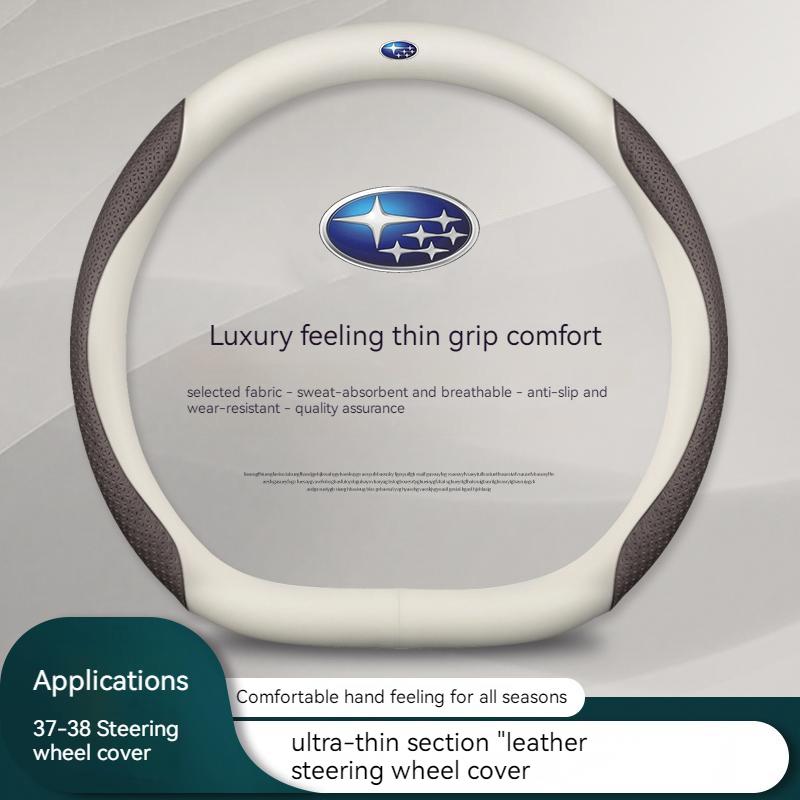 For Subaru Outback Brz Wrx Xv Ascent Forester Impreza Legacy Car Anti-Slip Carbon Fiber Leather Ultrathin Steering Wheel Cover ndj6