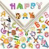156Pcs/Set Funny Cartoon English Letters Mini Diary Manual Stickers DIY Scrapbooks Album Decor Decals Stickers