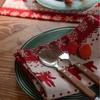 Christmas Jacquard Table Runner Holiday Dining Table Cloth Festive Coffee Table TV Cabinet Decor
