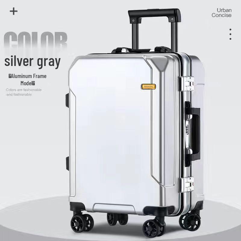 2025 Durable Large-Capacity Leather Travel Suitcase with Silent Wheels, Password Lock, USB Charging, UniSex