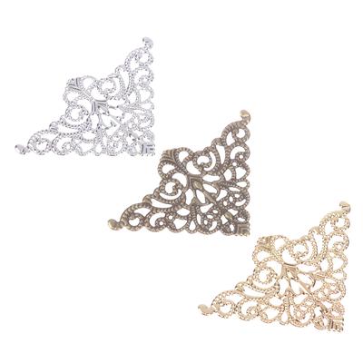 10 pezzi di protezione decorativa per angoli in metallo per libri, album fotografici, cornici, gioielli, scatole regalo in legno per vino