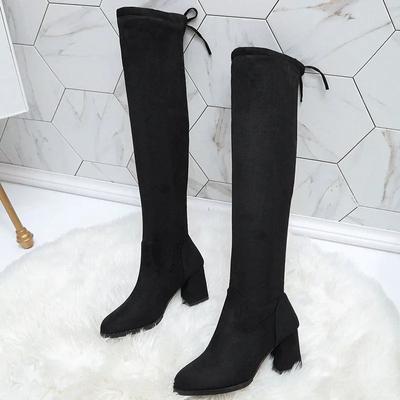 Fashion Ladies Shoes 2024 High Quality Over-the-Knee Women's Boots Fashion  Lace-up Modern Boots Women Sexy Pointed Toe Shoes for Women