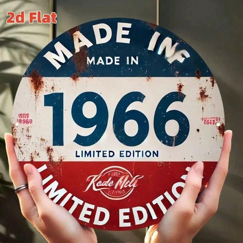 Vintage 1966 Metal Poster Retro Classic Wall Art for Home Garage Bar