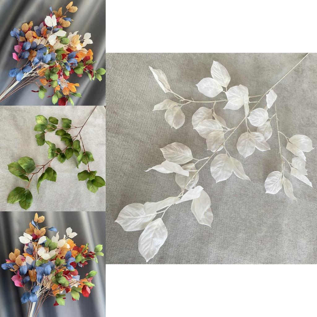 Faux Kapok Leaves For Home Decor Photography Props Indoor Outdoor Staging
