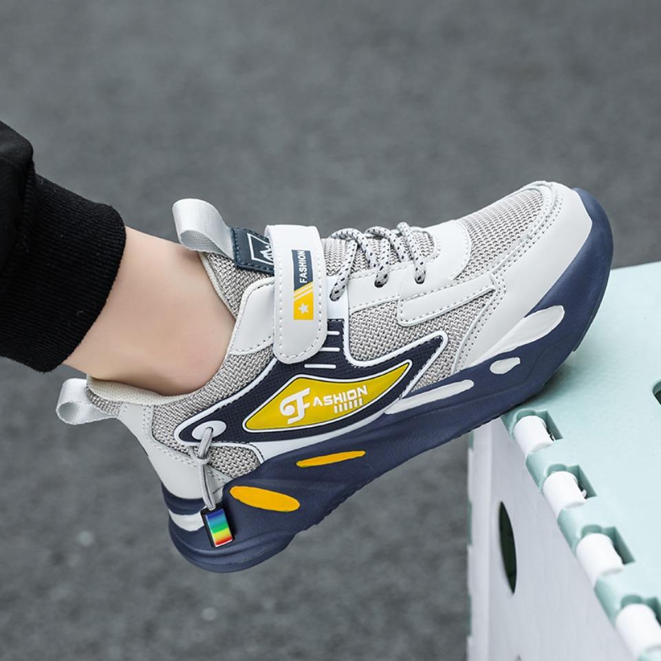 Kinder Junge Mode Trend Lässiger Sneaker Rutschfest Kinder Sportschuhe Atmungsaktives Netz Bequem zu tragen