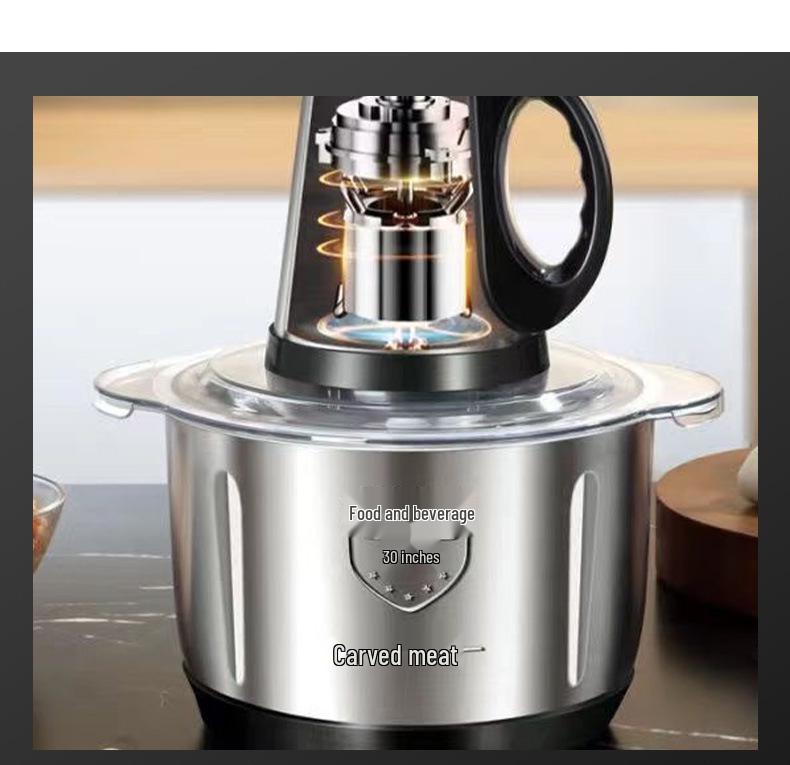 High-Power Stainless Steel Meat Grinder & Food Processor