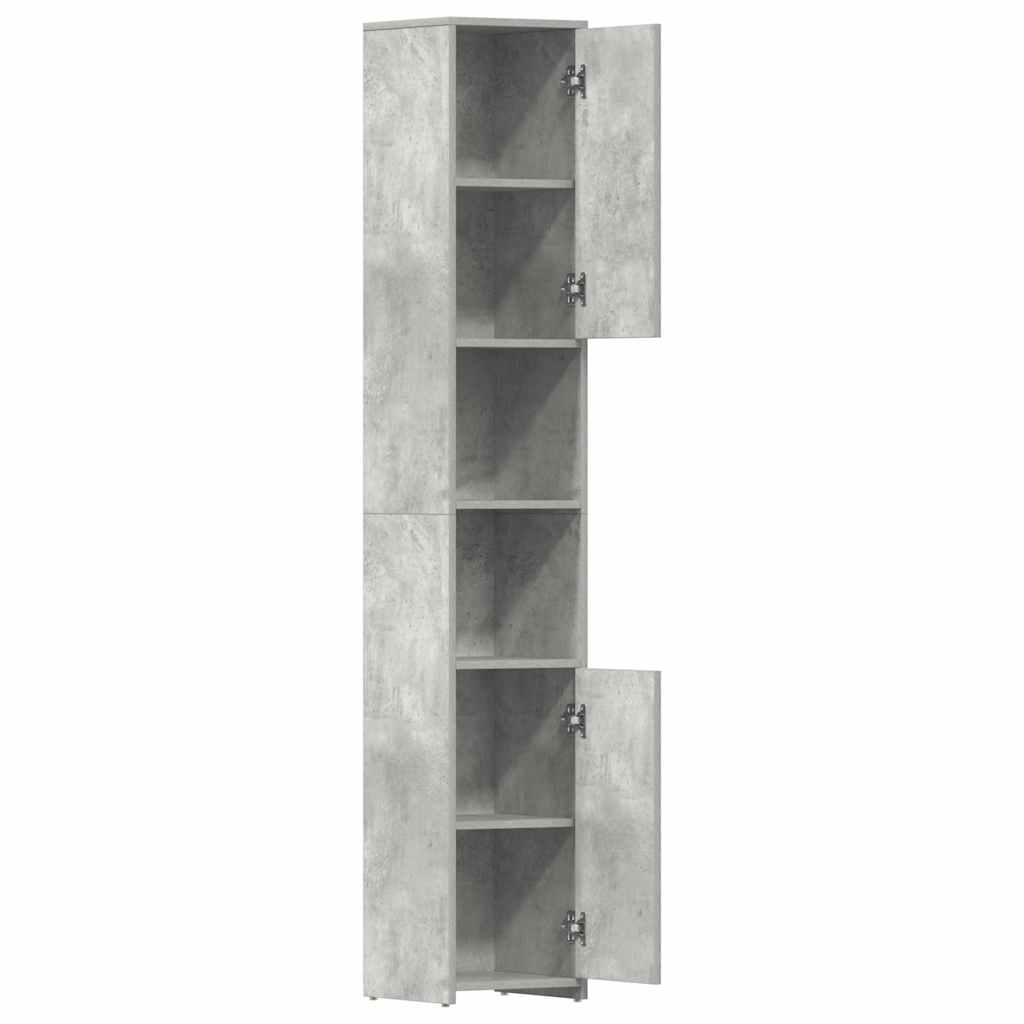 Moderne Badezimmerkommode, Ecklagerungssschrank, Stauraumregal, 30x30x183,5 Zentimeter