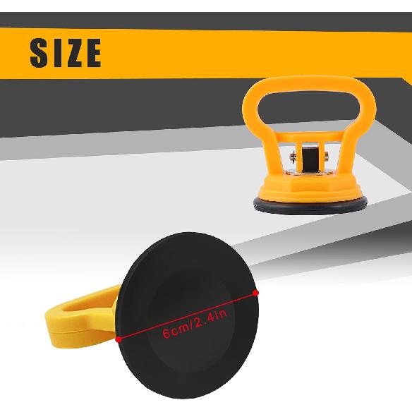 Amooca Glass Suction Cup Lifter Heavy Duty Tile Marble Suction Cup Vacuum Lifter With Handle For Granite Lifting & Window Replacement 40 Lbs Load
