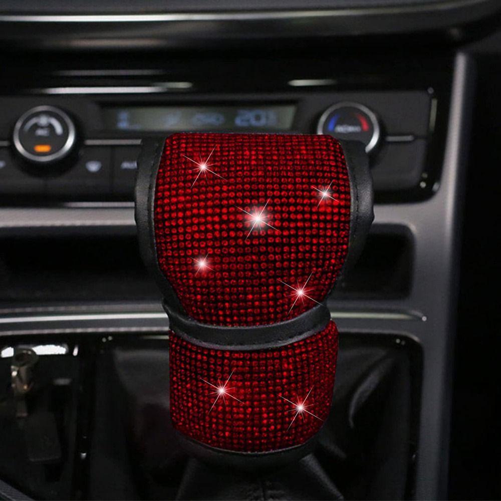 Rhinestone Bling Car Interior Accessories Set Steering Wheel Protective Case  Car Protection
