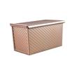MDNG Gold Carbon Steel Corrugated Loaf Pan with Lid