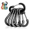 6 Pieces 12 Pieces Outside Camping Multi-tool Carabiner Steel Small Carabiner Clip Fishing Accessories High Quality Practical Daily Use