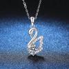 Collana con Ciondolo Cigno 6,5 mm per Donna Design Minimalista Elegante Catena Clavicola D VVS1 Gioiello Delicato