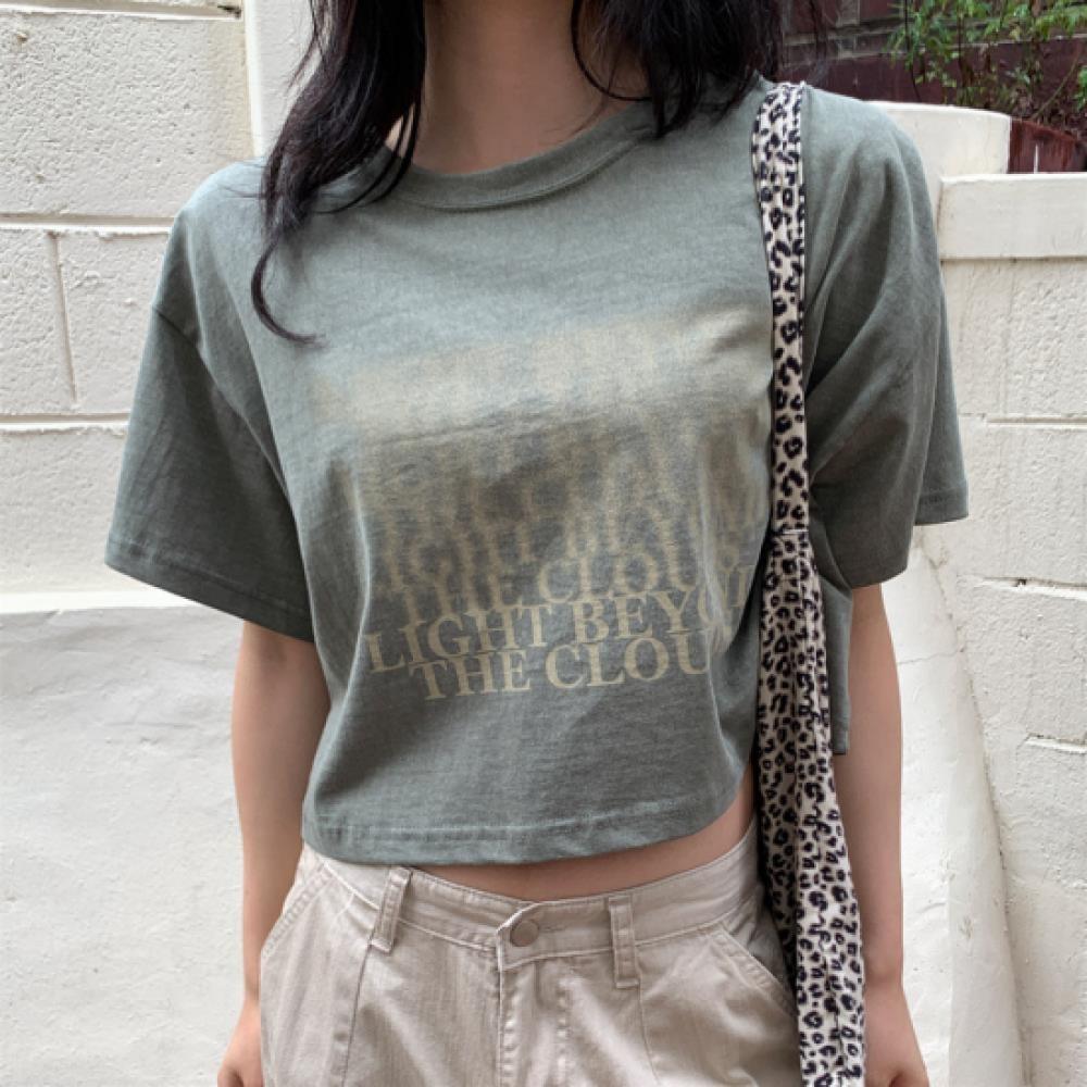 New ArrivalS Open Run Women S Cropped ShorT Sleeve T ShirT vinTage waShing coTTn