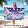 Space Cosmic Theme Soft Beach Towel Personalized Custom Name Text Towel Portable for Beach Pool Travel