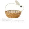 Rattan Bunny Basket Handwoven Basket with Bunny Ears Easter Rabbit Basket for Decoration Gifts Easter Eggs Candy Party Favors Storage