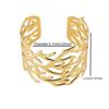 Armlet Metal Opening Bangle Exaggerated Women's Wrist Jewelry Coral Design Bracelet  Party