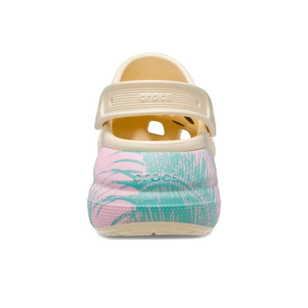 Crocs Classic Crush Spring Break EVA Non-Slip Durable Comfortable Casual Breathable Clogs Unisex Clogs Light-Yellow 208405-1FR