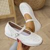 Women's Summer Breathable Casual Shoes Non Slip Comfortable Soft Sole Walking Shoes Woman Lightweight Buckle Strap Flats Sandals