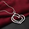 Collana Romantica con Pendente a Cuore in Argento Sterling 925 da 40-70 cm per Donna Gioielli alla Moda e Deliziosi Regali per Matrimonio Festa Vacanza