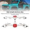 RC Car Front Rear Portal Axle Silver Red Aluminum Alloy High Load Bearings Front Rear Portal Axle Assembly for SCX10 II 1/10 RC Car