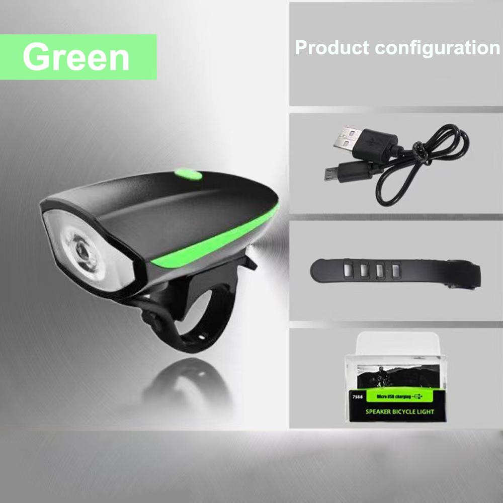 Bike Light with Horn Set,Rechargeable Bicycle Light with Bell,Bike Front Light for Electric Scooter, 3 Lighting Modes