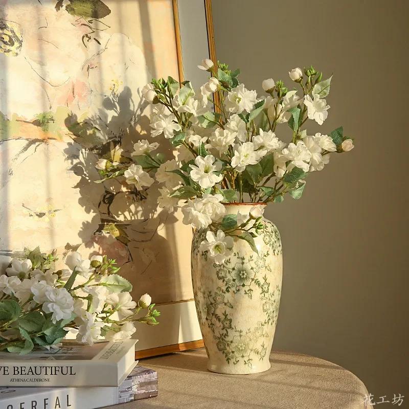 Simulation Flowers Silk White Camellias Bouquet Bedroom Decorative Artificial Pink Camellia Wedding Decorative Fake Flower
