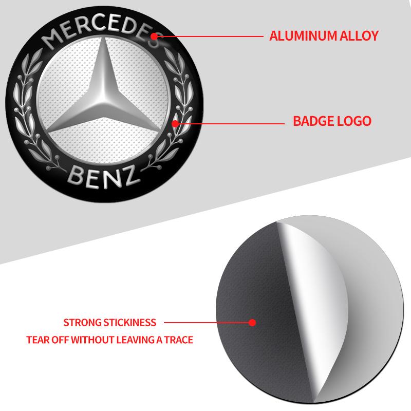 Autocolant Auto 4 Bucăți 56mm Emblema din Aluminiu Capace Centru Jantă Auto Autocolant pentru Mercedes Benz Clasa B/C/E/S Clasa A C200L GLC GLK Ne