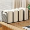 Iron Bookshelf with 4-Grid Organizer Thick Iron Anti-Rust Durable Book Storage Rack for Office Documents
