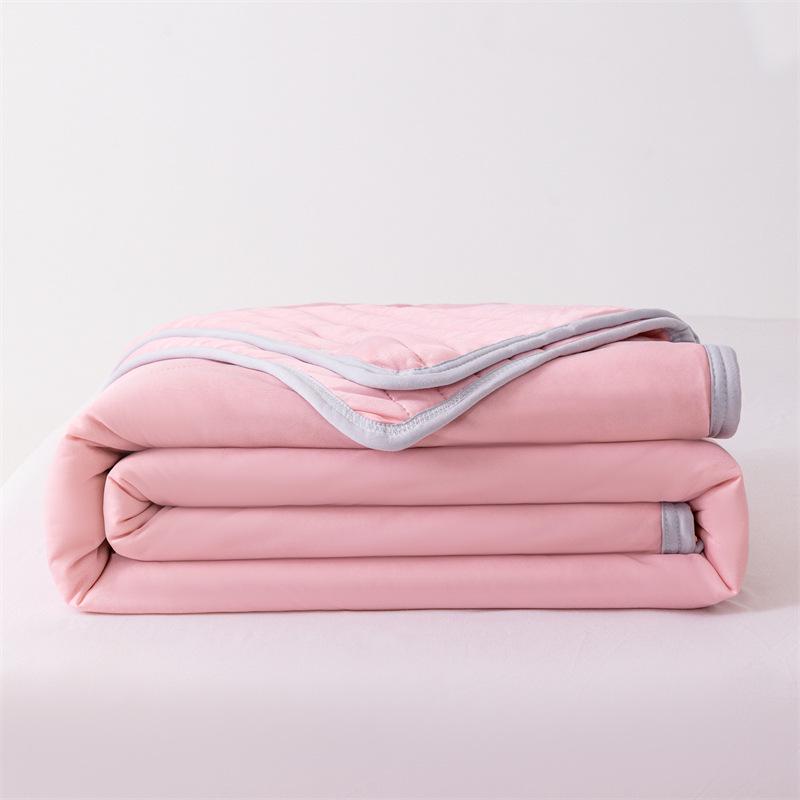 Ice Silk Summer Cooling Quilt: Machine Washable, Single/Double, Air Conditioning Comforter
