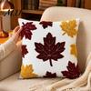 Skin Friendly Throw Pillow Shells Maple Leaf Cushion Cover, Fall Acorn Decorative Sofa Cover 18x18 Inches Farmhouse Case for Autumn Home Decor Covers