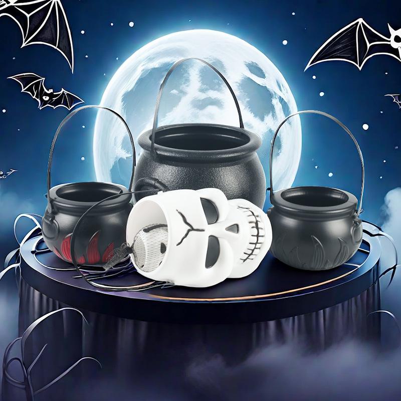 Handheld Pumpkin Lantern with Sound Control – Colorful Halloween Candy Bucket in Various Sizes