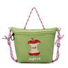 Japanese embroidery cute apple square bag girl 2025 summer new mobile phone bag commuter shoulder messenger bag