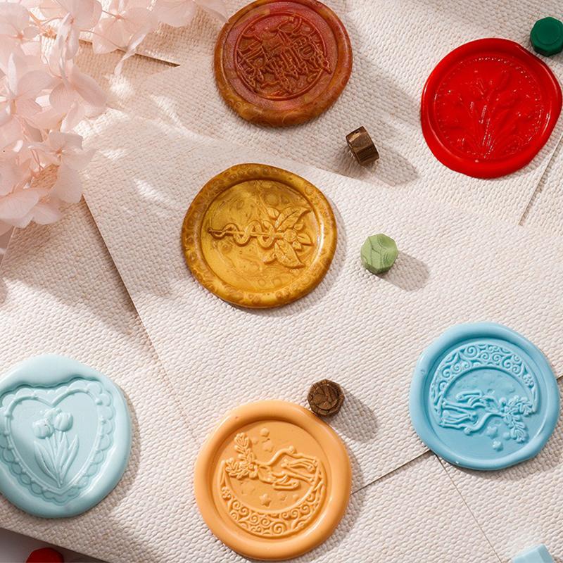 200PCS/bag Octagon Sealing Wax Beads Vintage Sealing Stamp Scrapbook Material Wedding Invitation Of Card Envelope Decoration