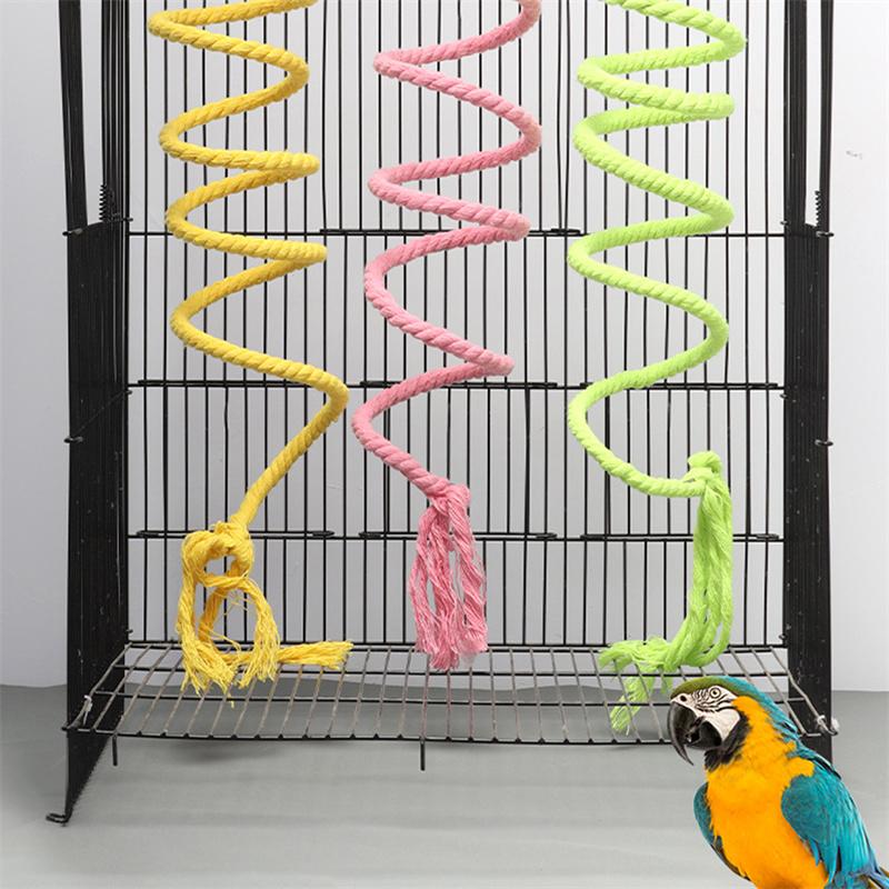 Creative Parrot Climbing Ladder Rotating Swing Bird Hanging Standing Rope Toys