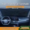 Customizable Titanium Silver Car Sun Shade with Openable Front Windshield Protection