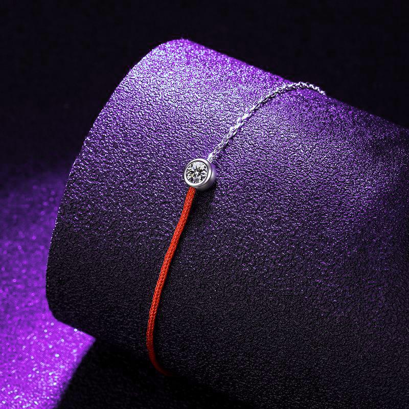 Original Woven Red Rope 925 Sterling Silver Women's Bracelet – Ins Style Light Luxury Versatile Fashion Hand Jewelry