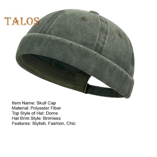 Klobouky Dome bez krempy pro ženy muže dělníka námořníka čepice lebka s ohrnutým lemem retro džínový docker klobouk na turistiku cestování výlety