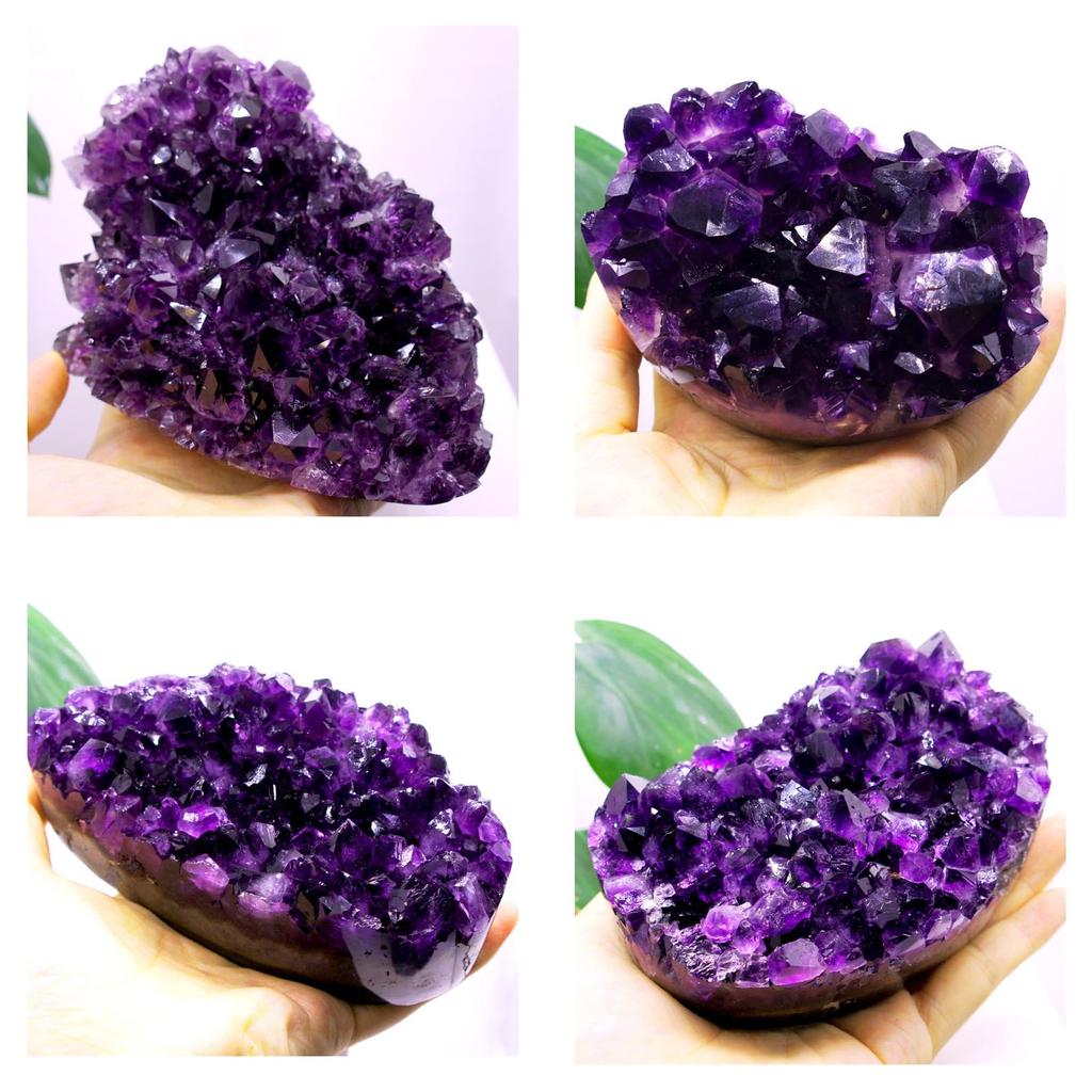 Amethyst Natural Carefully High Approximately Ideal for Ornamental Power Feng and Interior Decor Cluster, Stone, Selected, Quality, 600-800g,