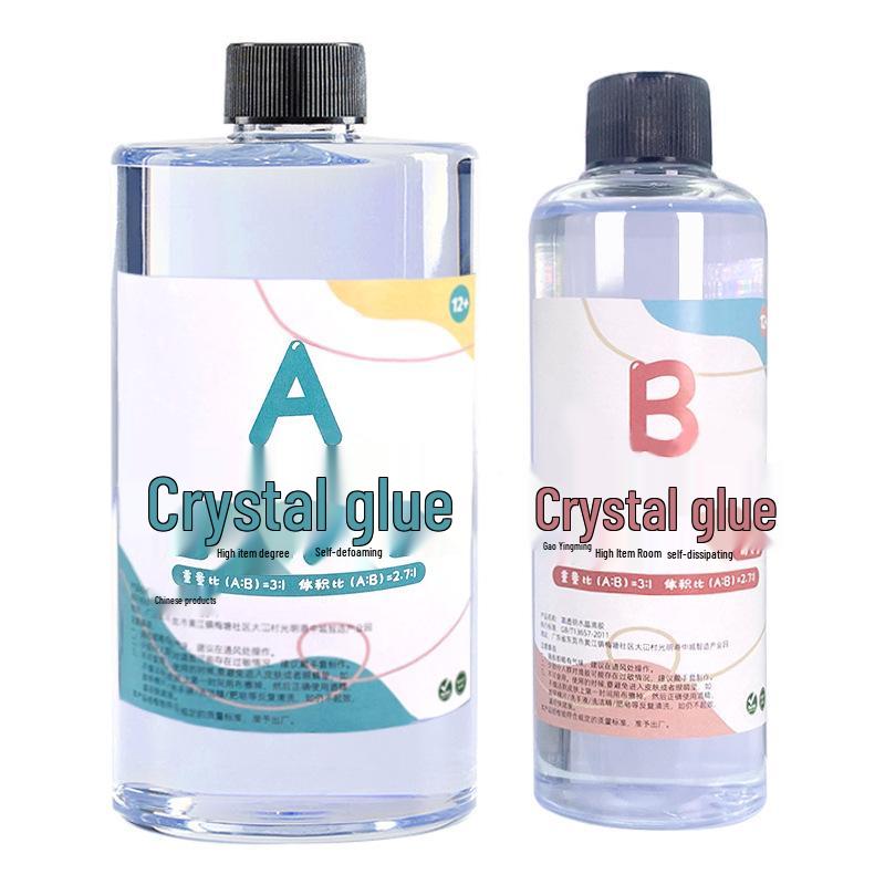 3:1 Kristallklar Epoxihartslim, Hög Hårdhet för Smycken & DIY-Hantverk, 1 kg