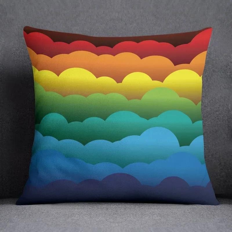 Color Ins Abstract Pillowcase Sofa Cushion Living Room Bedroom Square Pillow Cover Home Fabric Decoration