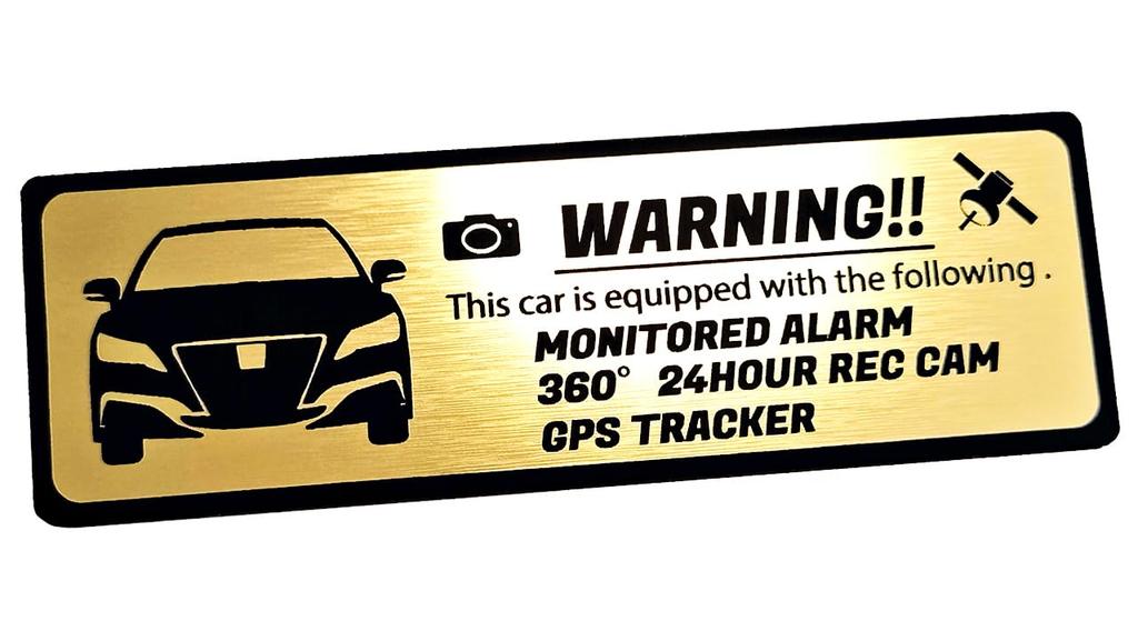 Crown 220 Serie Toyota Sicherheitsaufkleber Auto Sicherheitsaufkleber Auto Sicherheit VIP 24 Stunden Überwachung GPS Tracker Diebstahlschutz (Gold)