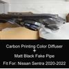For Nissan Sentra Sylphy 2020 2021 2022 Rear Bumper Lip Diffuser with Led Lamp Exterior Accessories Tuning Auto Parts BodyKits