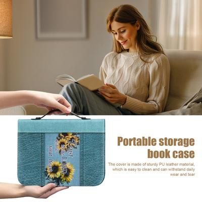 Taška na Bibli s uchem, zapínáním na zip, odolná proti opotřebení, vodotěsná, přenosná, s potiskem, obal na Bibli, ochranné pouzdro