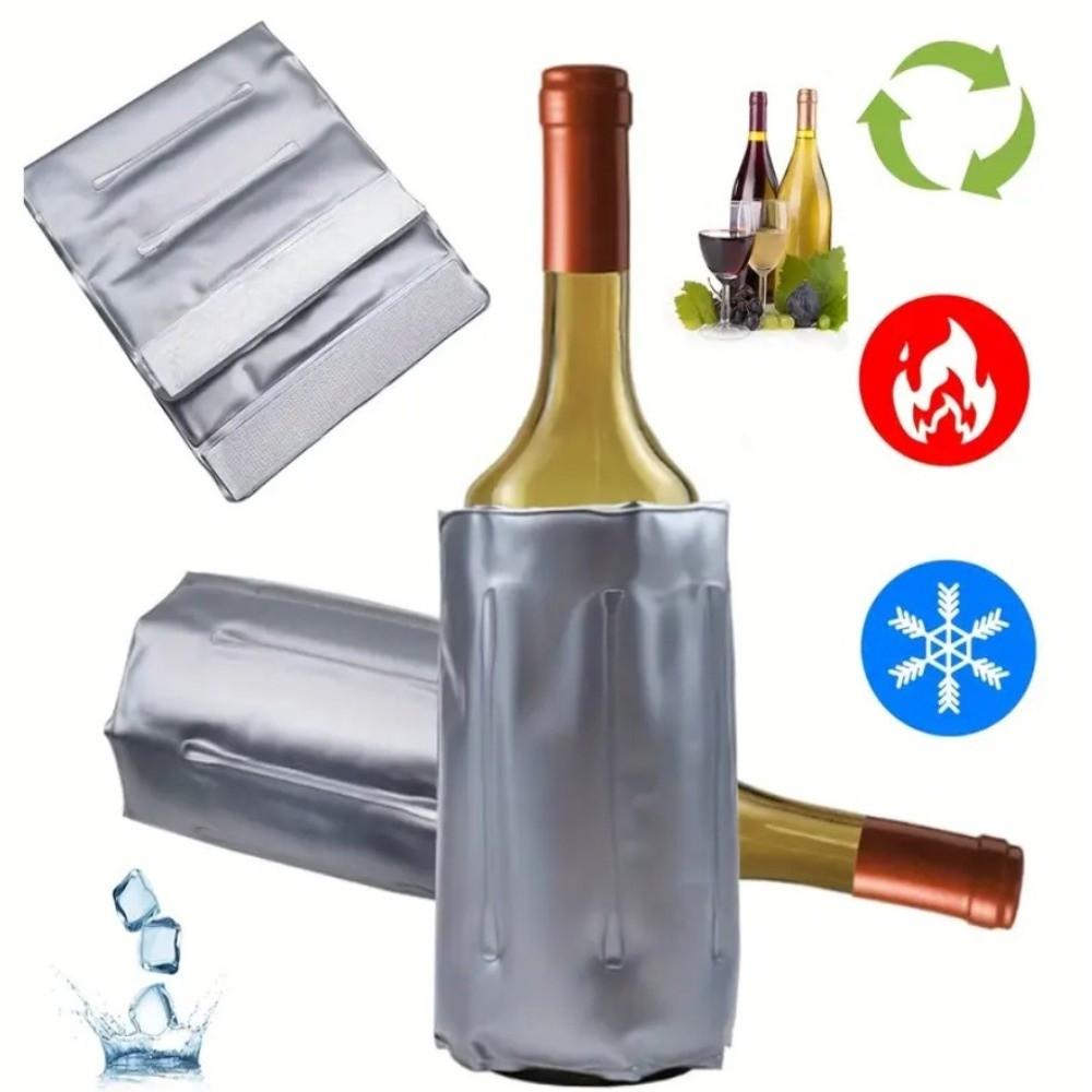 Reusable Insulated Wine Sleeve Refrigerant Gel Bottle Cooler Bag Rapid Gel Cooler Wrap  Barbecue