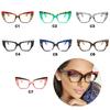 Retro Colorful Cat Eye Spectacles Frames Colorable Lens Clear Lens Vintage Design Spectacles Big Frames PC Screen Spectacles Sports